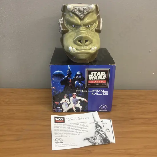 Star Wars Gamorrean Guard Figural Mug Classic Collectors Applause 1996 With COA, Tuscan Raider Box