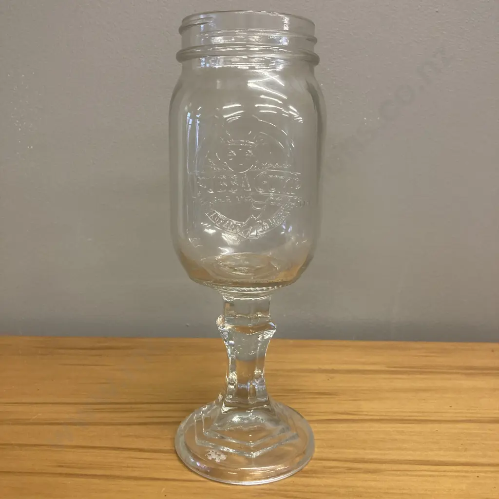 Rare Vintage Bubba Gump Large Footed Stemmed Drink Glass, H23cm Image 1++