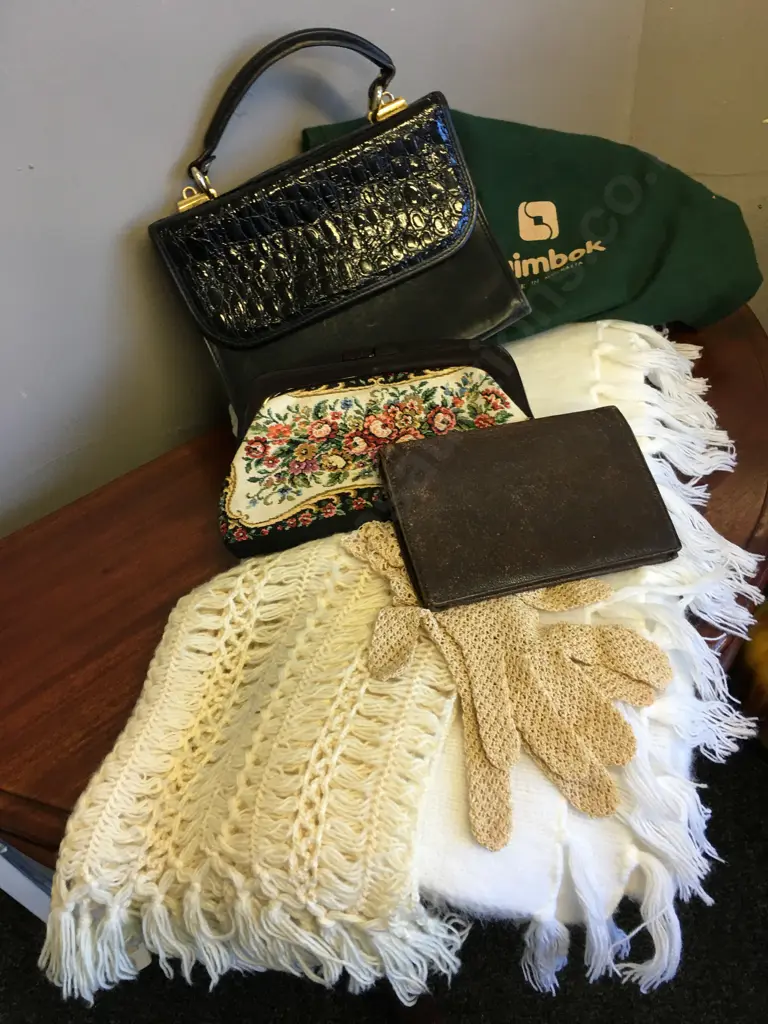 Vintage Laimbok Handbag, Scarves, Wallet Etc Image 1++
