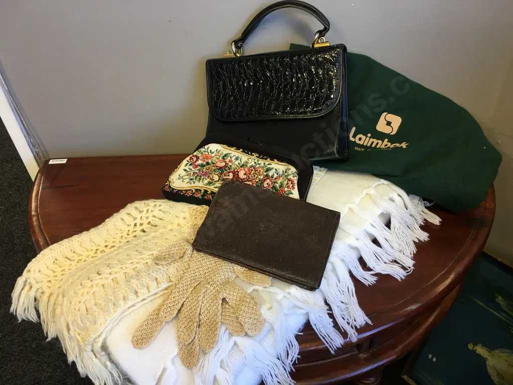 Vintage Laimbok Handbag, Scarves, Wallet Etc Image 1++