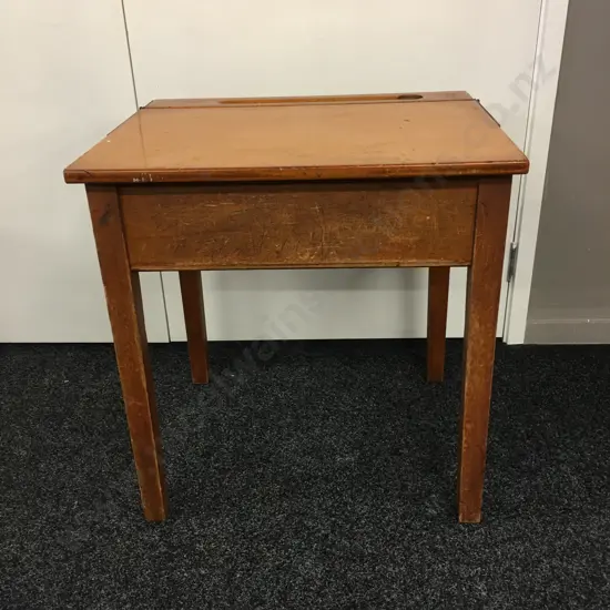 Vintage School Desk With Lift-up Top, H62 W59 D49cm