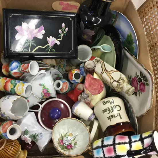 Assorted China, Ornaments,Vases Etc Box Lot