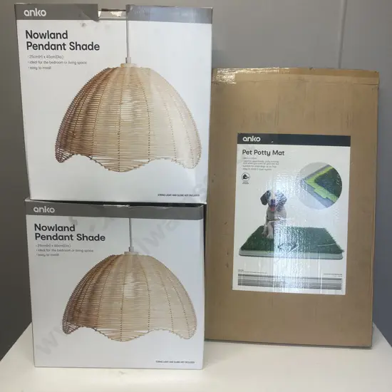 Pair of Anko Nowland Pendant Shades, Anko Pet Potty Mat