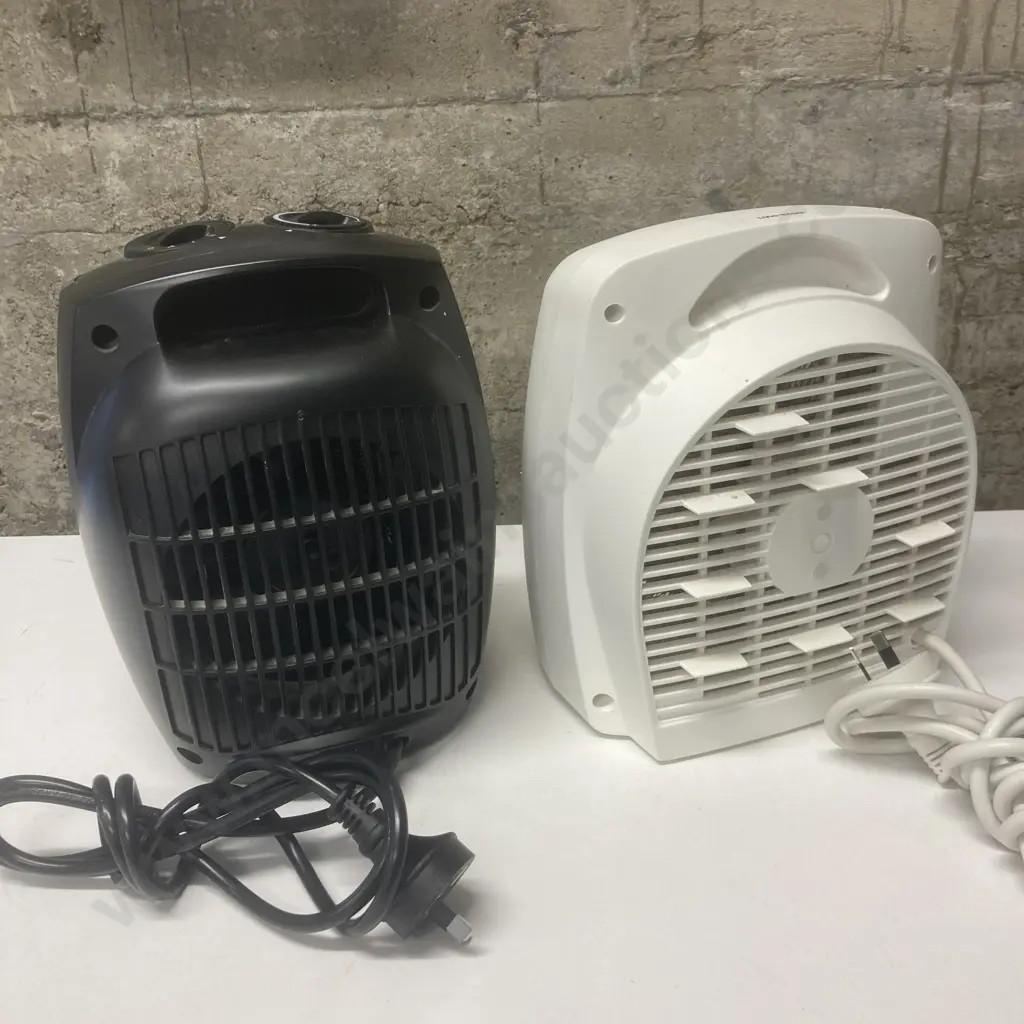 Goldair PTC-903 1500W Portable Heater - Black, Living & Co FH211B 2000W Portable Heater - White Image 1++