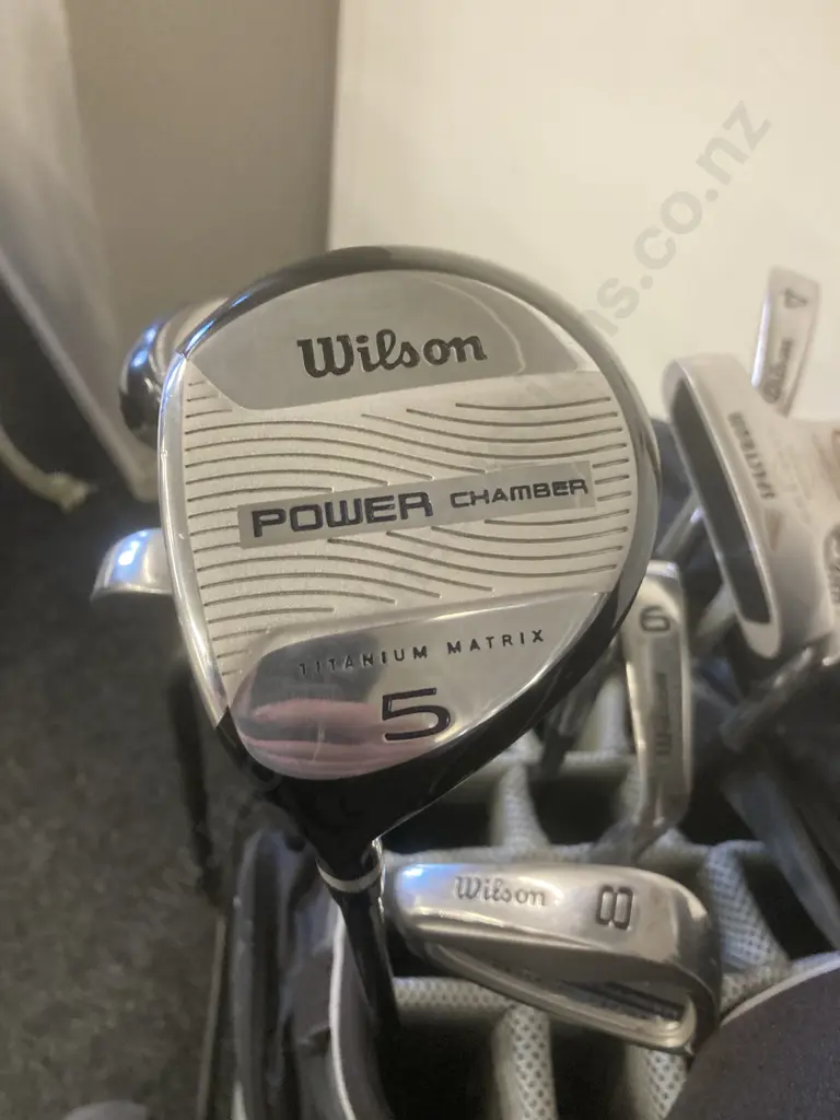Wilson L/H Golf Club Set With Spectrum One-Ball Putter, MAXFLI Golf Bag & Top Elite Golf Trundler Image 1++