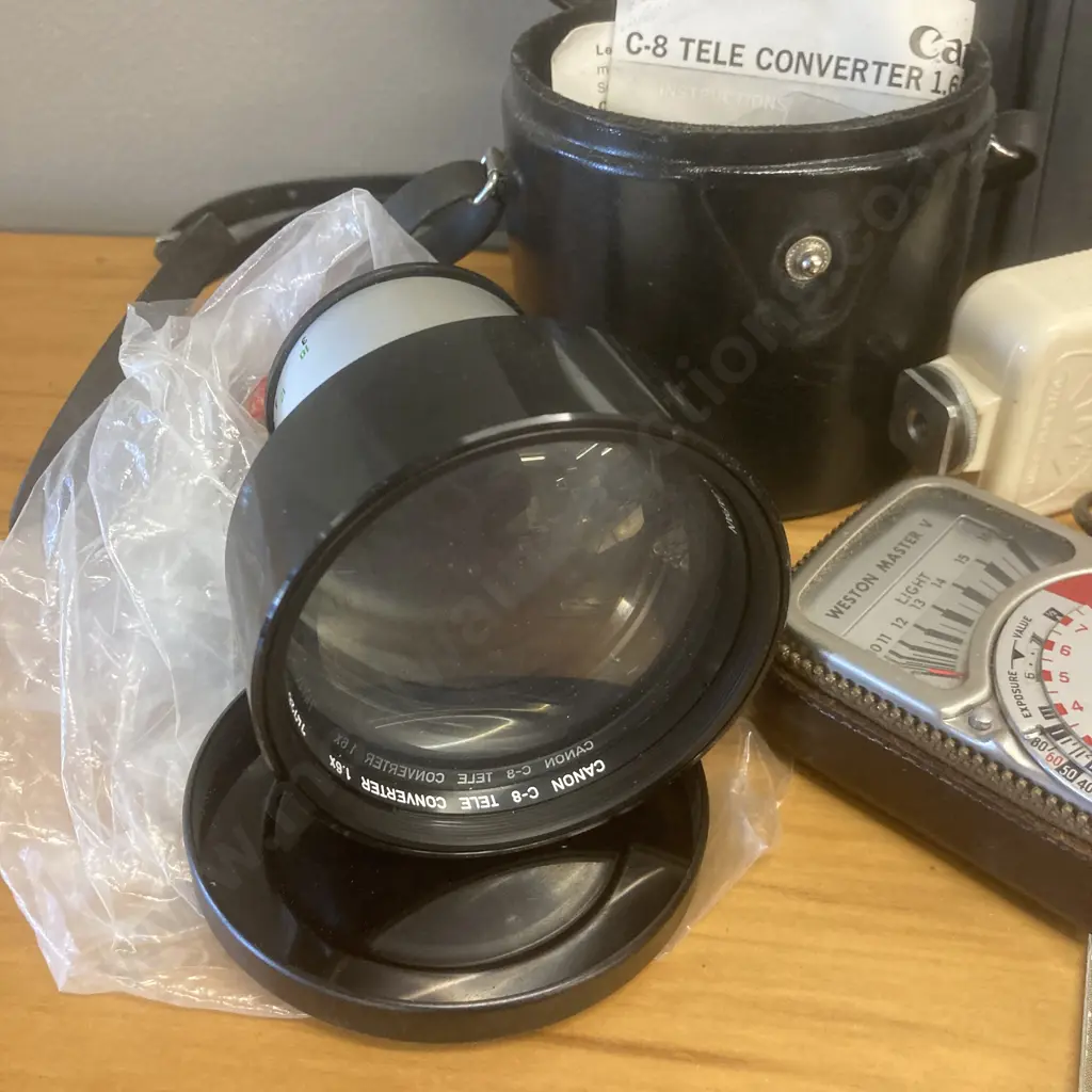 Vintage Kodak INSTAMATIC 25 Camera With Original Case, Hanimex 110FR Camera, Weston Master V Light Meter Etc Image 1++