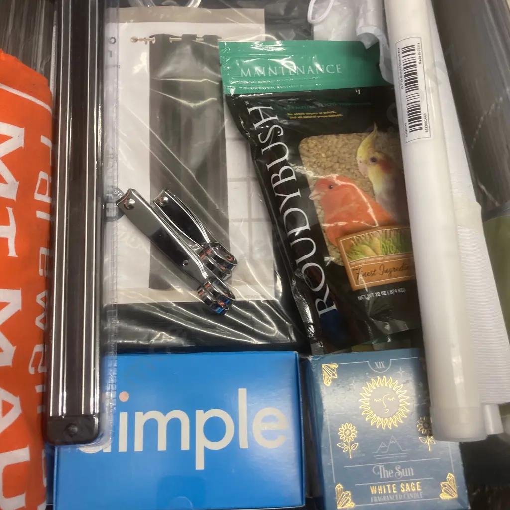 Box Lot Contacts, Candle, Canvas's, Curtain, Knife Rack Etc Image 1++