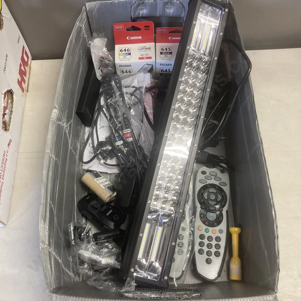 Box Lot Leads, LED Grow Light, Ink Cartridges Etc Image 1++
