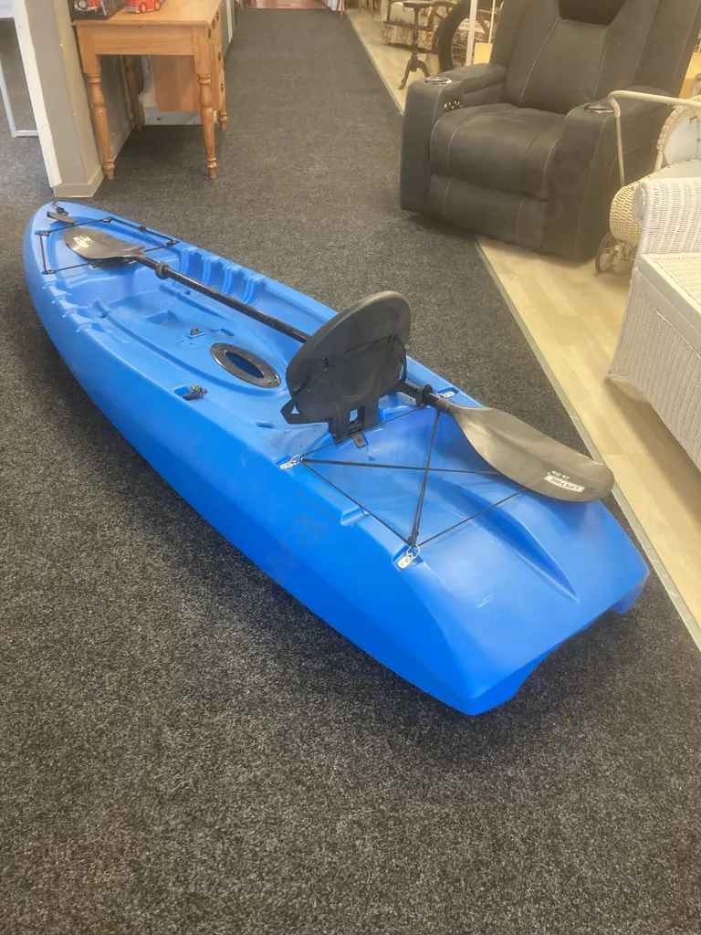 Lifetime Sit-On-Top Blue Kayak with Lite Elite Paddle, L2.55m, Max 225lbs, Image 1++