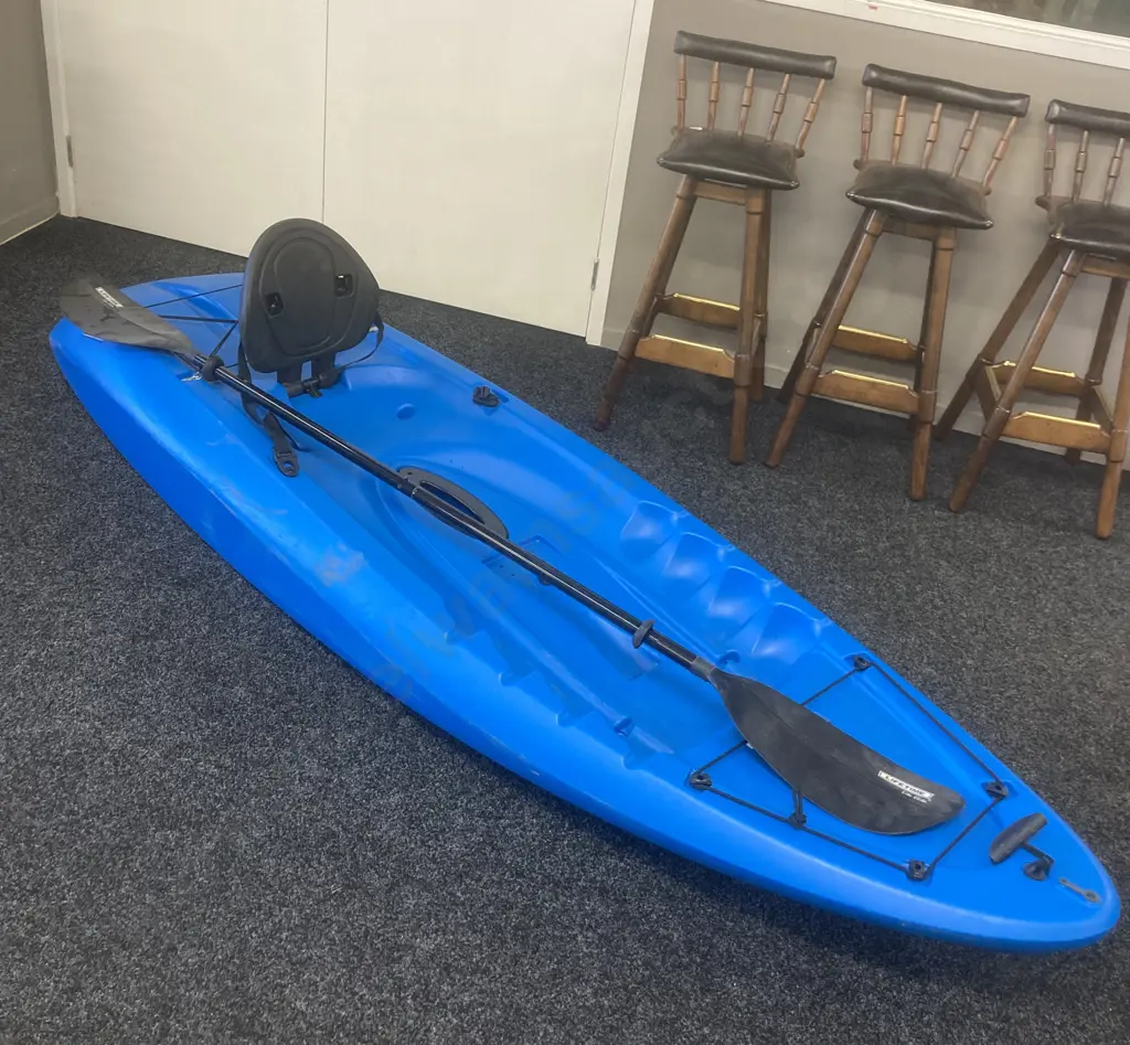 Lifetime Sit-On-Top Blue Kayak with Lite Elite Paddle, L2.55m, Max 225lbs, Image 1++