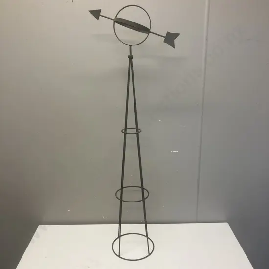 Black Steel Armillary Obelisk Garden Ornament, 105cm