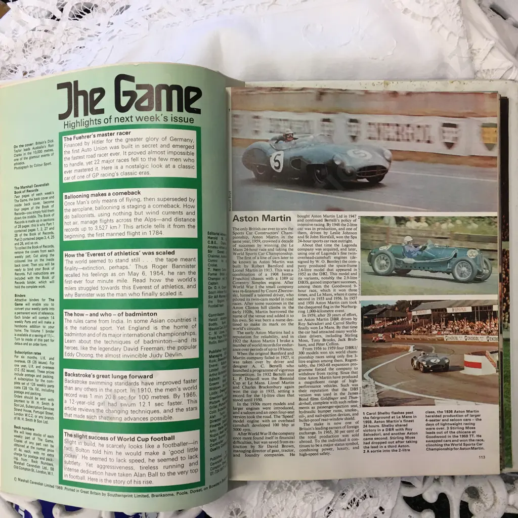 The Game: The Marshall Cavendish Encyclopedia of World Sports - 8 Volume Set (c1969) Image 1++