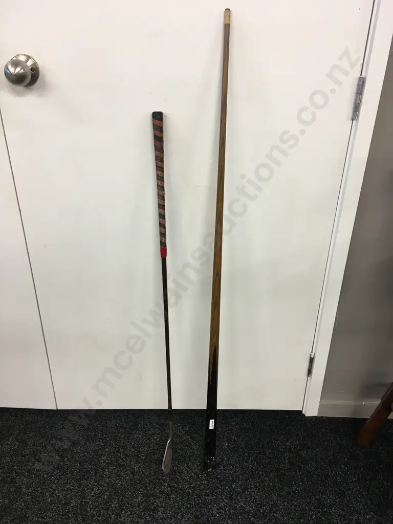 Wooden Pool Cue & Golf Club Image 1++