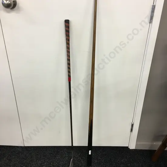Wooden Pool Cue & Golf Club