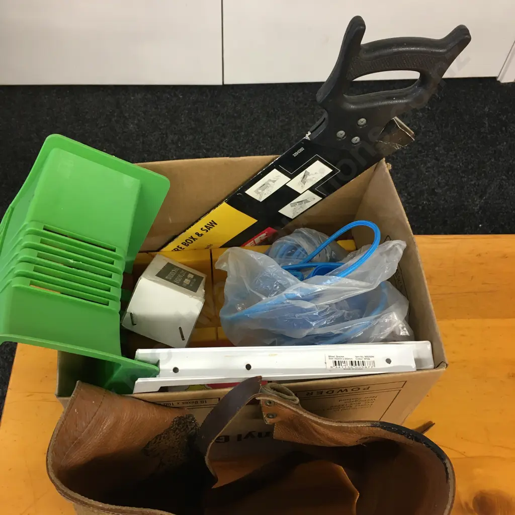 Box lot Builders Apron, Hardware , Brackets Etc Image 1++