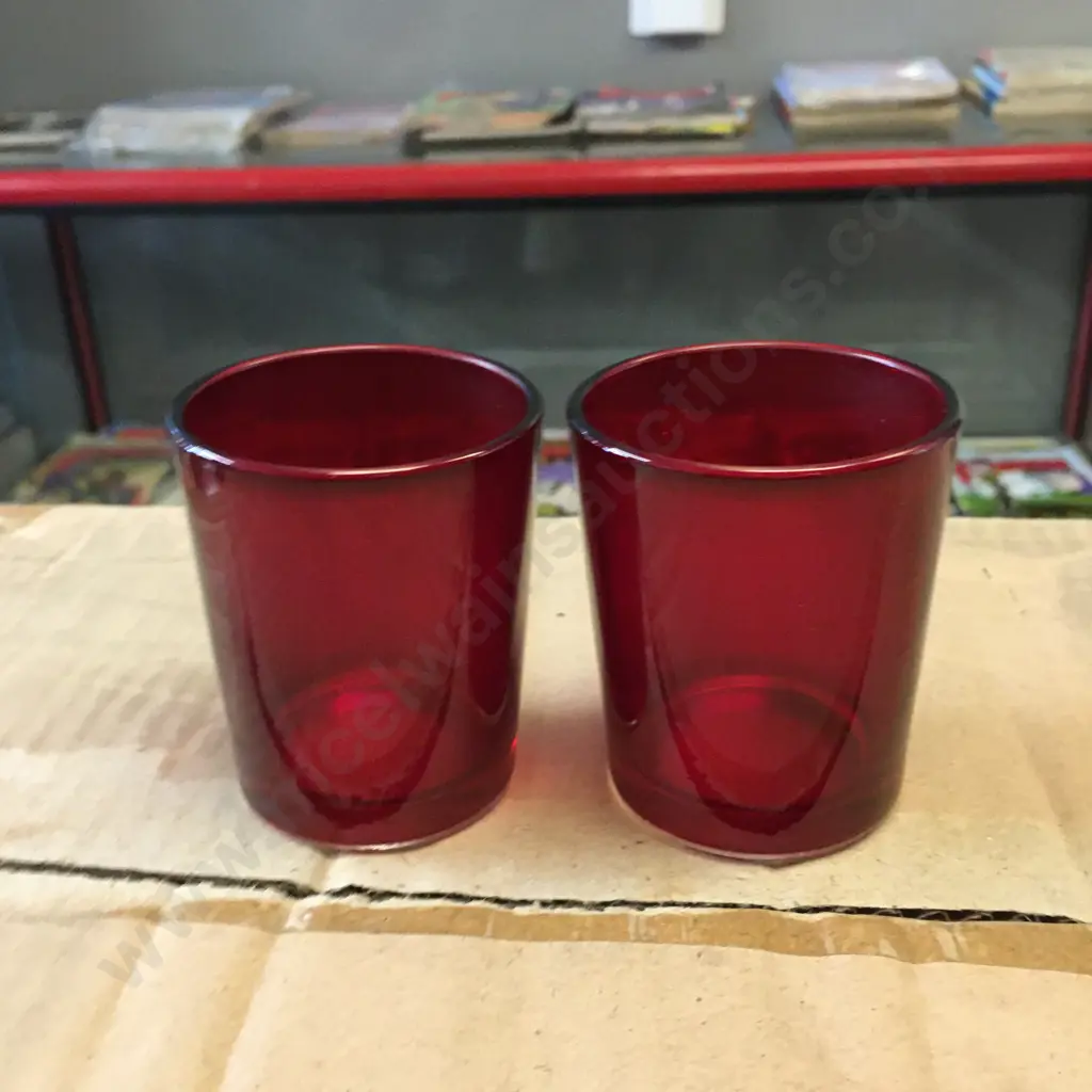 Box lot New Red Votive Holders, 96 Pieces Image 1++