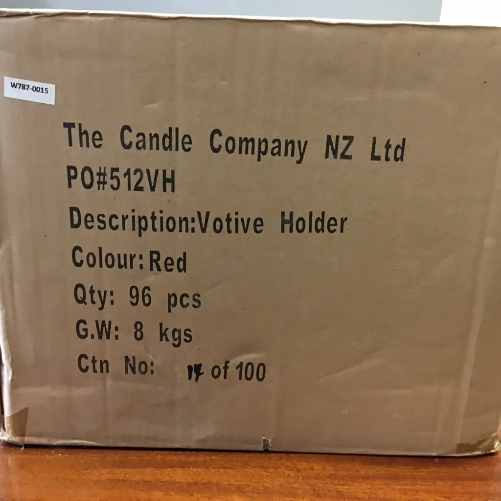 Box lot New Red Votive Holders, 96 Pieces Image 1++