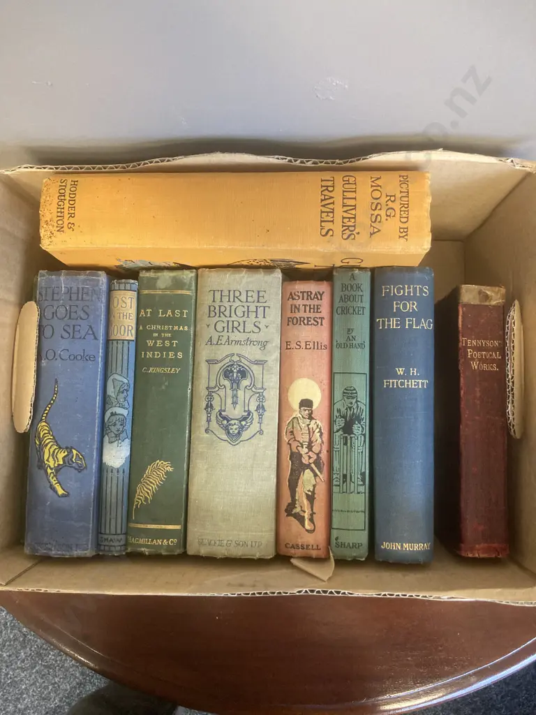 Books - 1912 Fights For The Flag, 1874 A t last A Christmas In The West Indies, 1924 A Book About Cricket Etc Image 1++