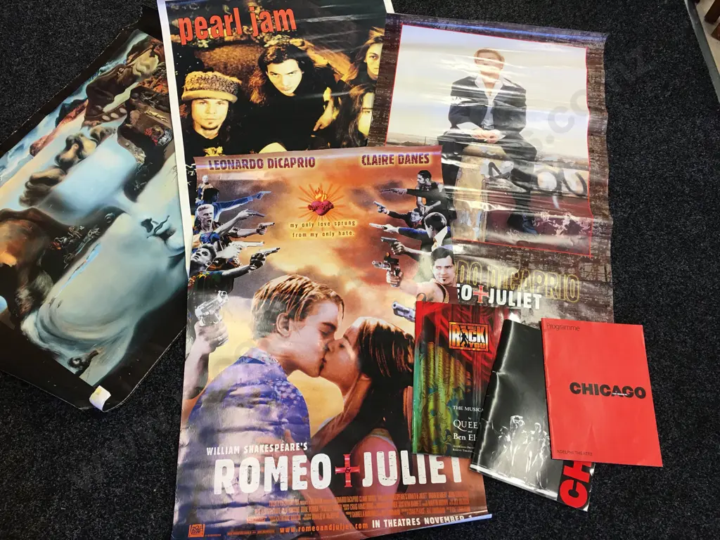 4 Vintage Posters - Romeo & Juliet, Pearl Jam & Salvador Dali & Musicals' Programmes Image 1++