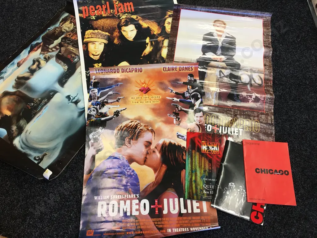 4 Vintage Posters - Romeo & Juliet, Pearl Jam & Salvador Dali & Musicals' Programmes Image 1++