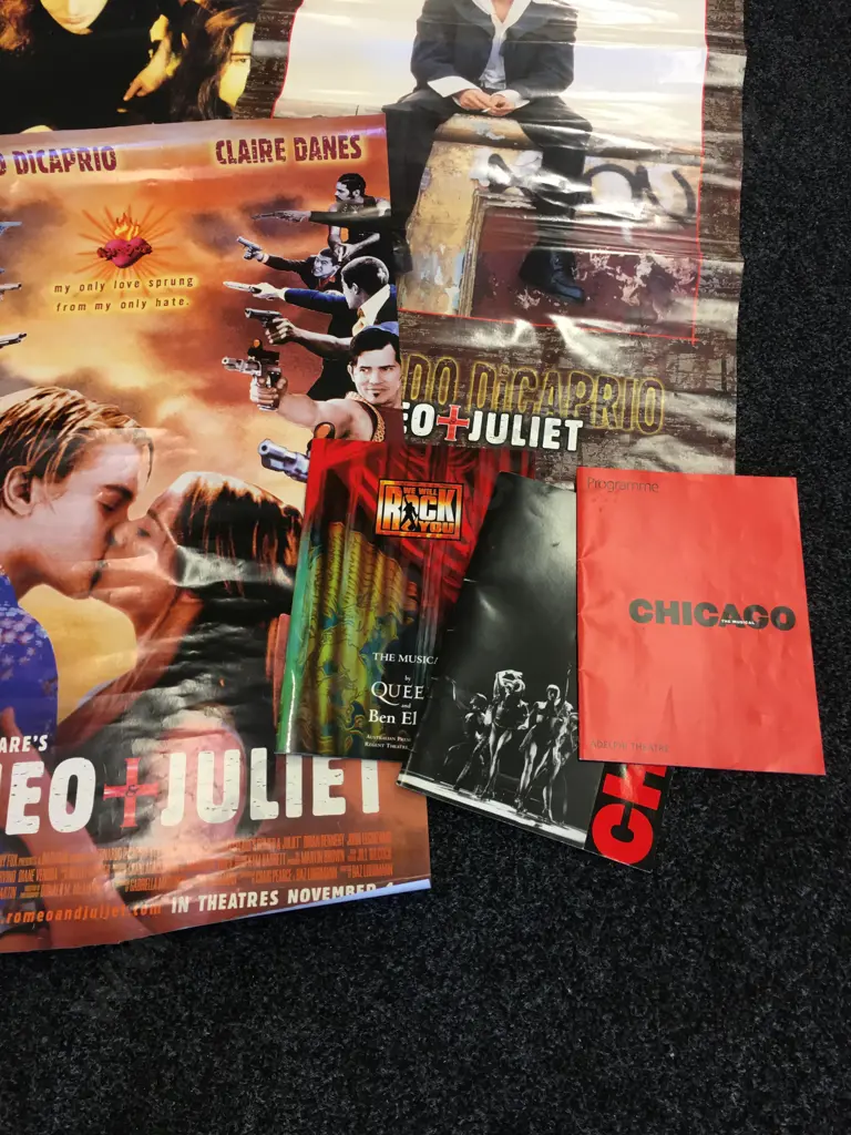 4 Vintage Posters - Romeo & Juliet, Pearl Jam & Salvador Dali & Musicals' Programmes Image 1++