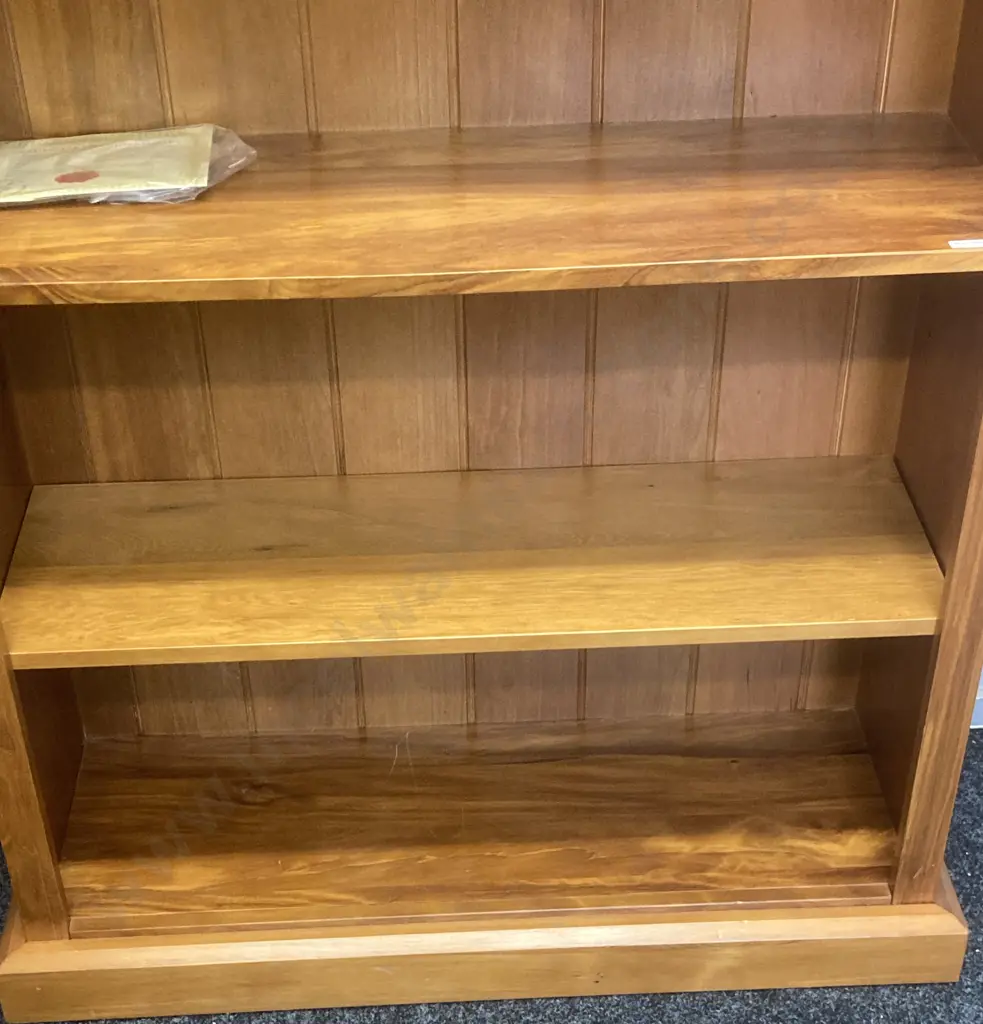 Woodpeckers Recycled Rimu Bookcase With COA, T&G Back, 3 Adjustable Shelves, 1 Fixed Shelf, H186 W106 D38cm Image 1++