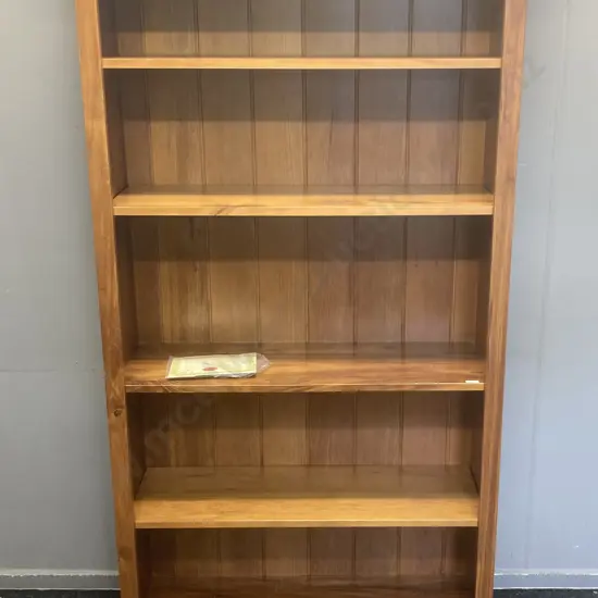 Woodpeckers Recycled Rimu Bookcase With COA, T&G Back, 3 Adjustable Shelves, 1 Fixed Shelf, H186 W106 D38cm