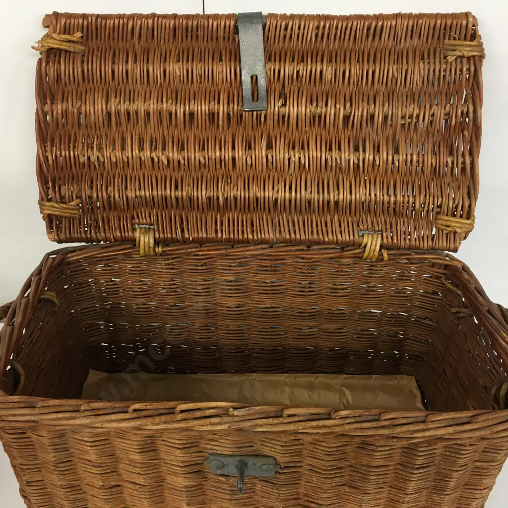 Cane Double Handled Storage Basket H31,W70cm. Image 1++