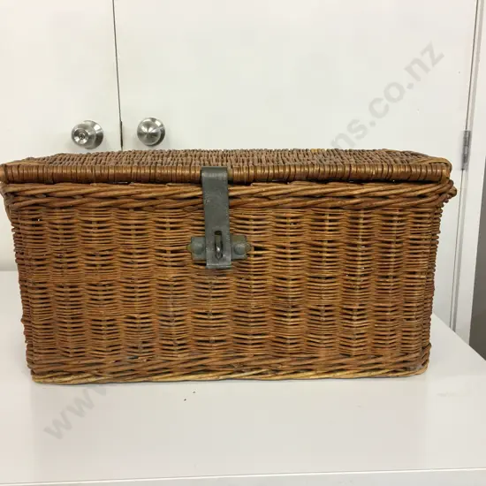 Cane Double Handled Storage Basket H31,W70cm.