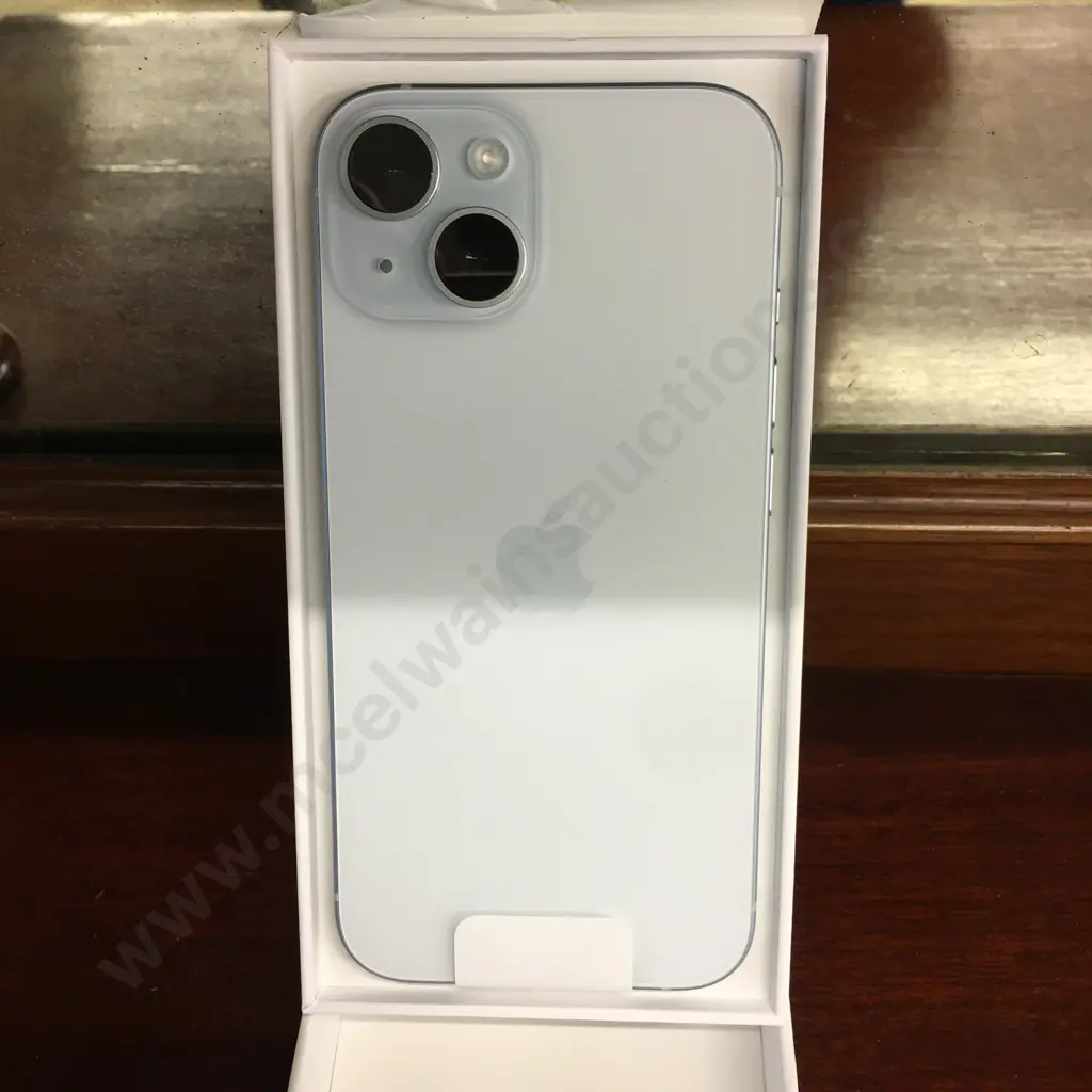 iPhone 15, Blue, 128GB, Serial No. PL7Y9PVC79, New In Box? Image 1++