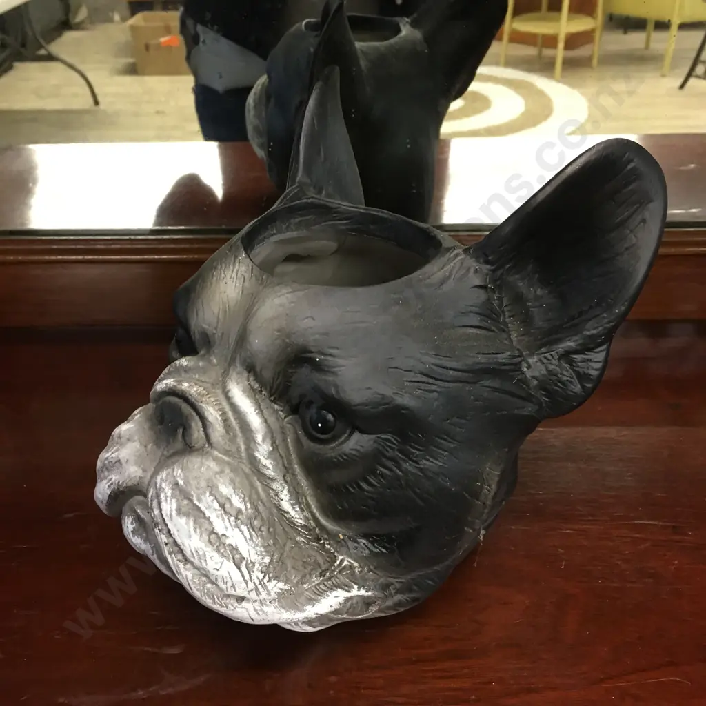 French Bulldog Decorative Figural Planter H21cm. Image 1++
