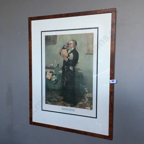 Framed Artwork 'Courting Trouble' Goss Prints H50cm,WQ39cm.