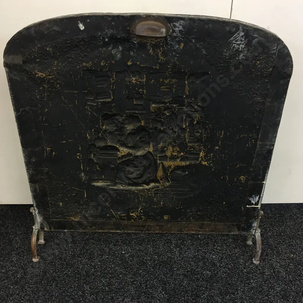 Brass Repousse Fire Screen H77,W72cm Image 1++