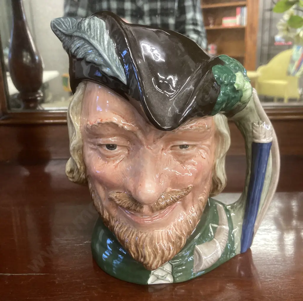 Royal Doulton D6527 Robin Hood Large Character Jug 1959, H18cm Image 1++