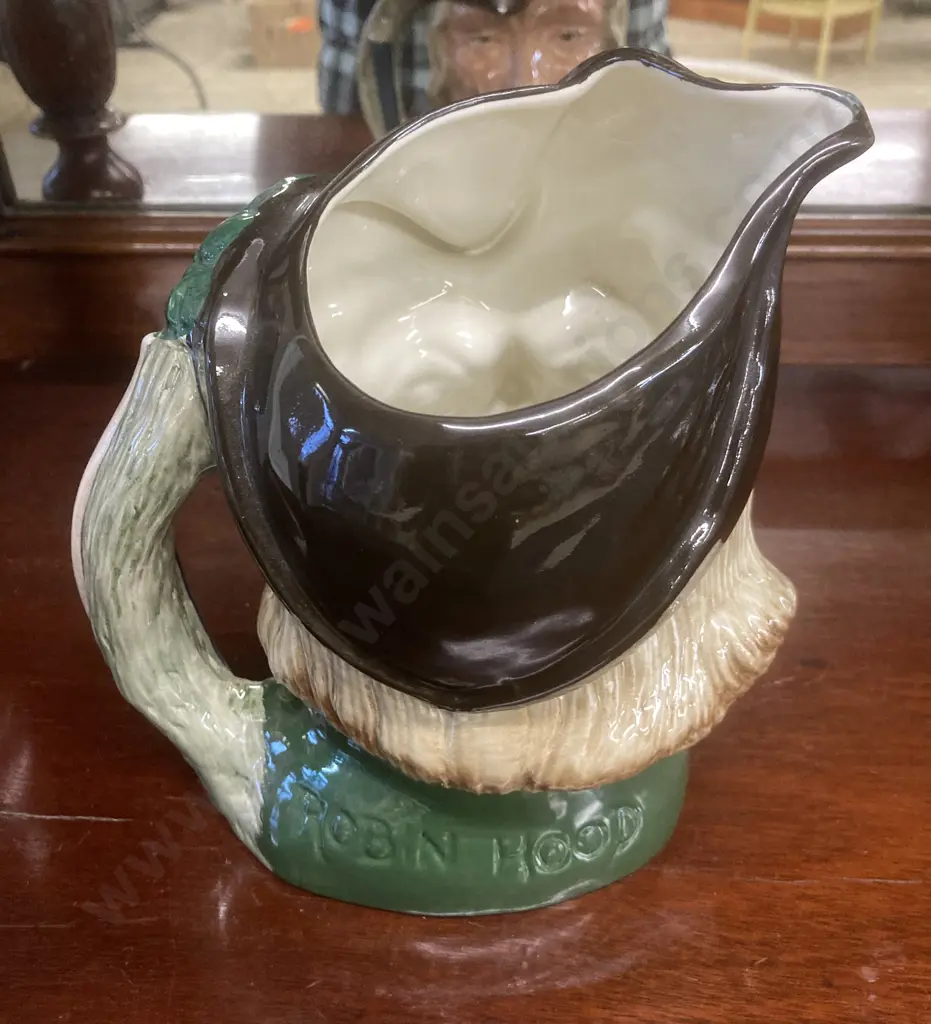 Royal Doulton D6527 Robin Hood Large Character Jug 1959, H18cm Image 1++
