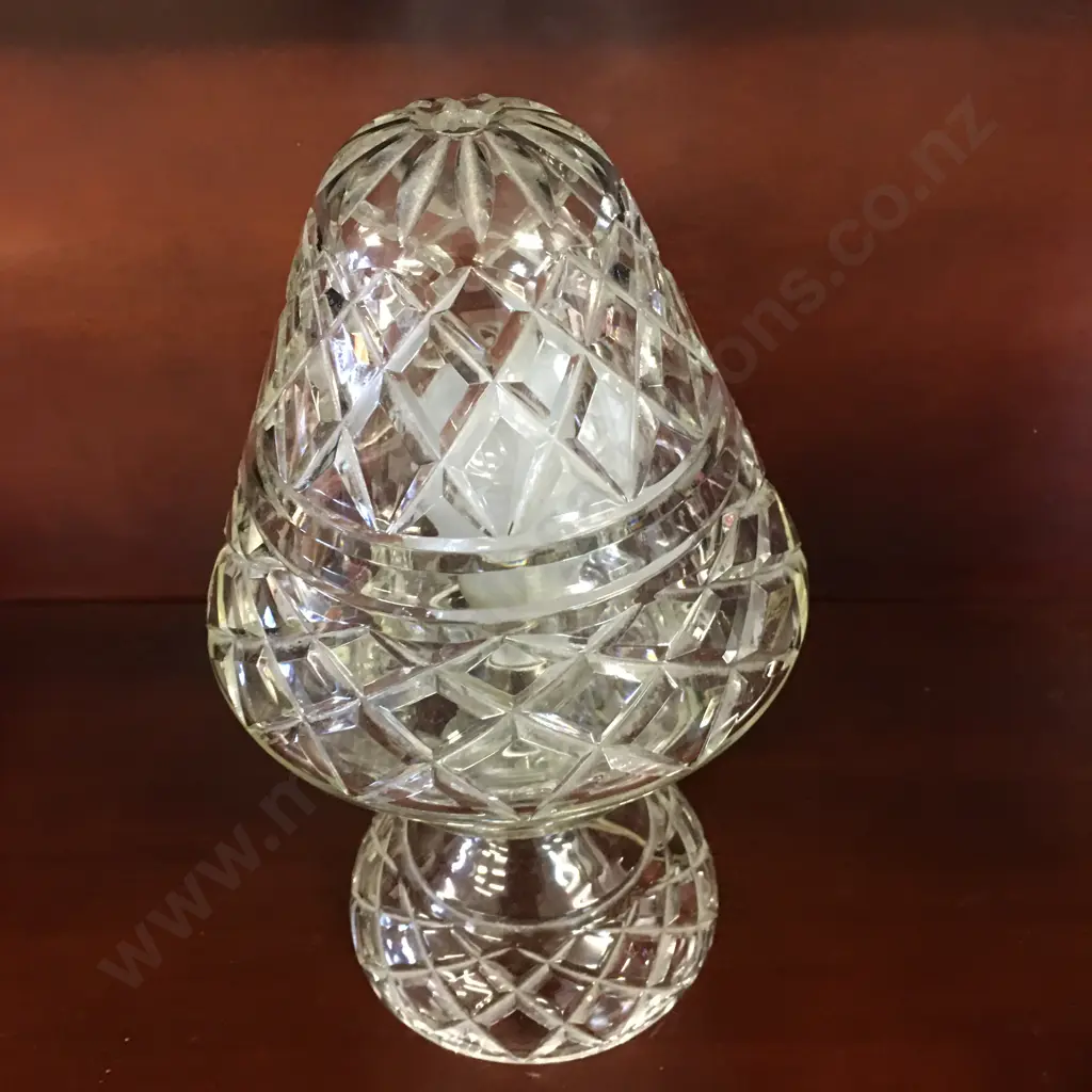 Vintage Crystal Table Lamp H28cm Mushroom Shape Image 1++