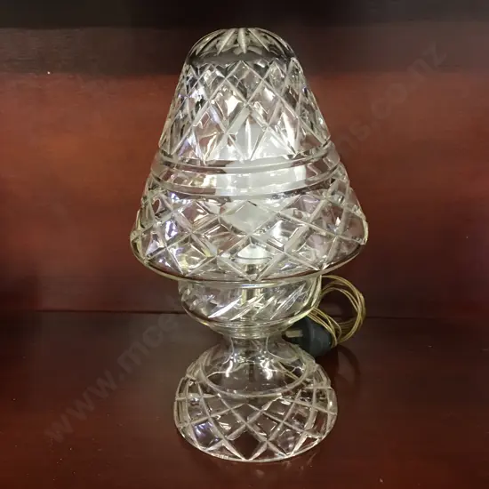 Vintage Crystal Table Lamp H28cm Mushroom Shape