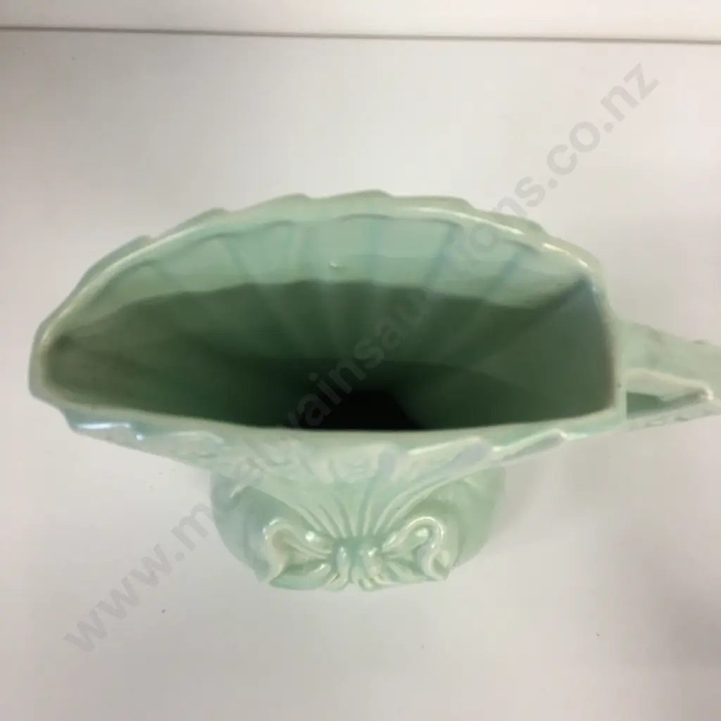 Art Deco English Dartmouth Vase Spearmint Green H21cm. Image 1++