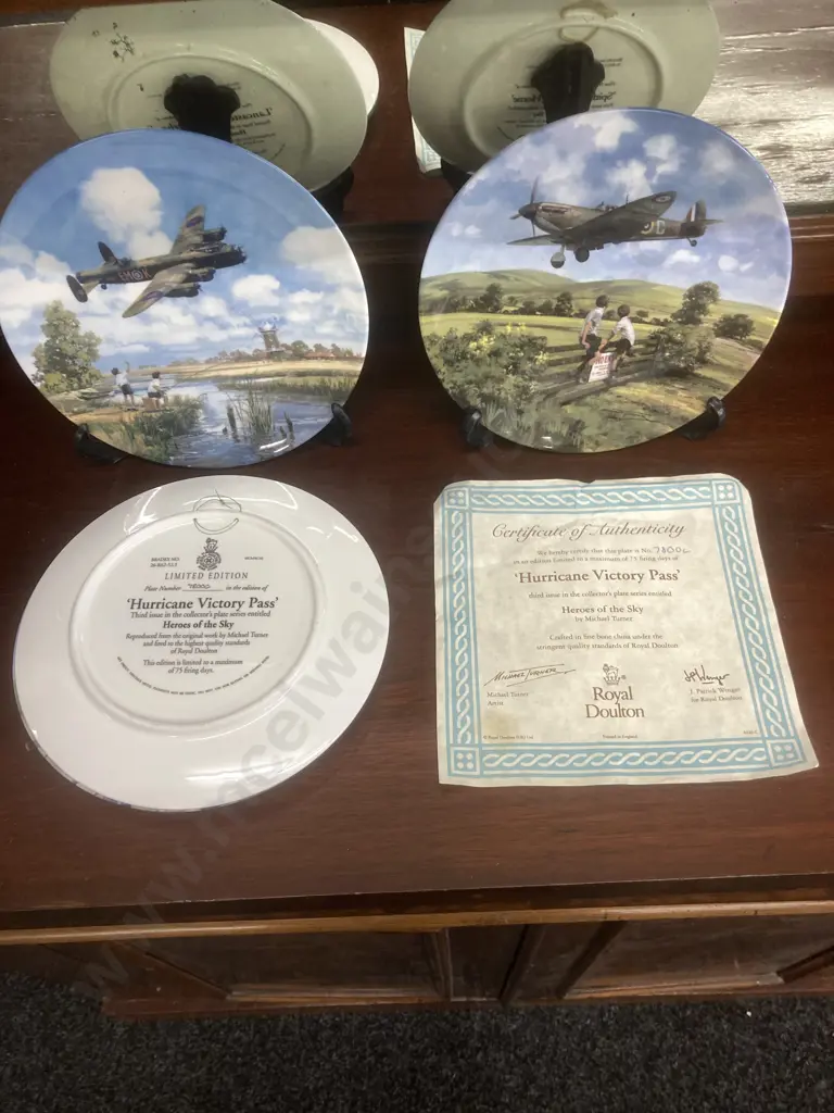 Royal Doulton ‘Heroes of the Sky’ - Limited Edition Collectors Plates - Set of 4 Image 1++