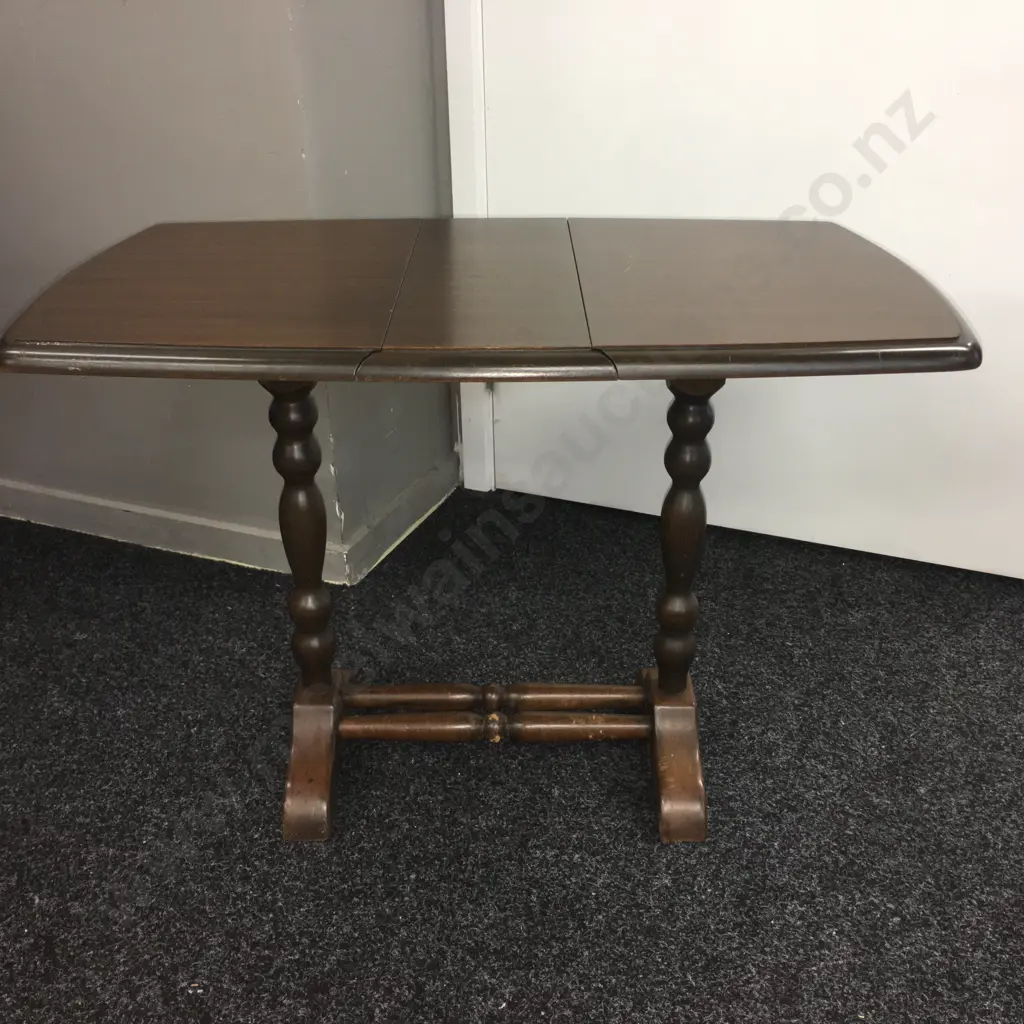 Vintage Wooden Dropleaf Occasional Table Image 1++