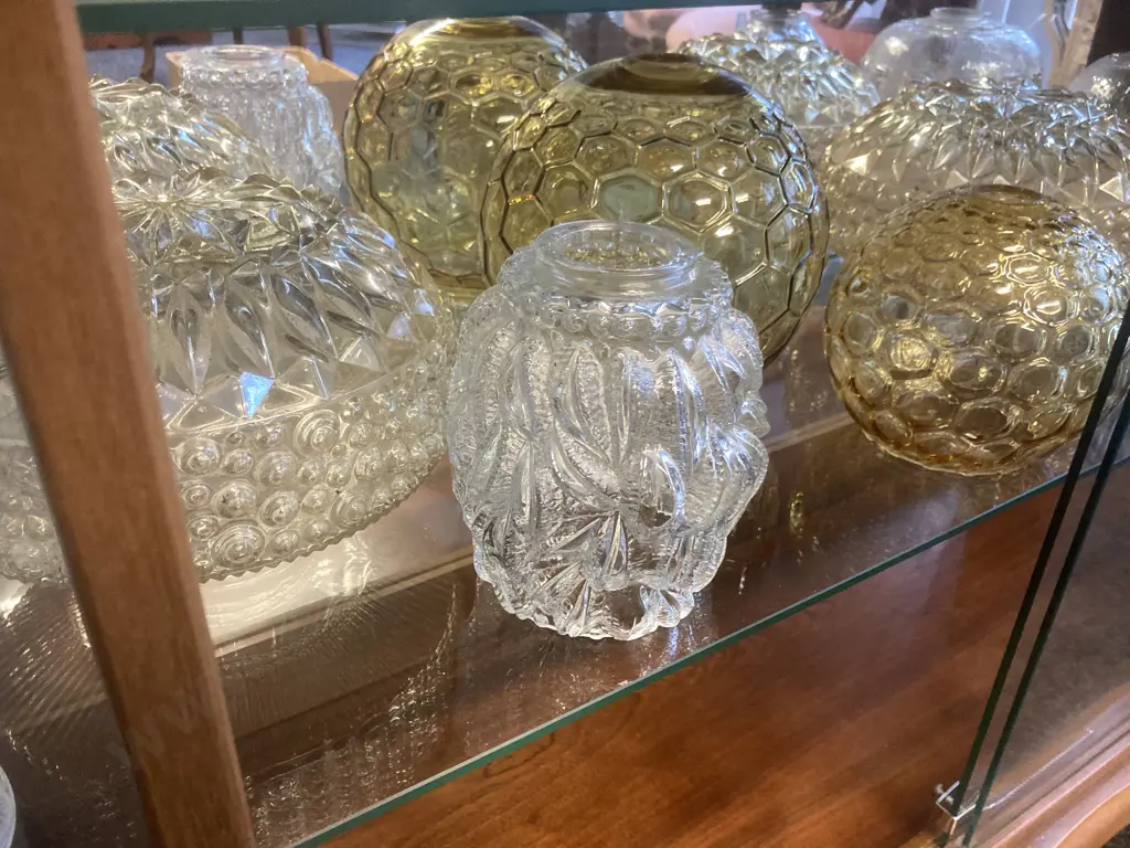 Lot of Assorted Glass Light Shades Image 1++