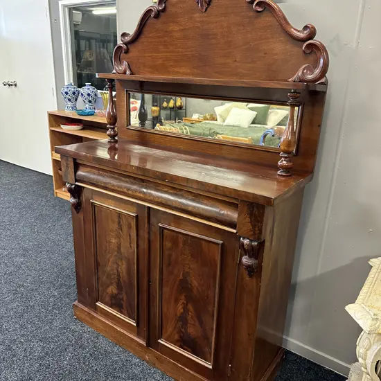 Victorian Mahogany Chiffonier, c1860's (AF To Side)