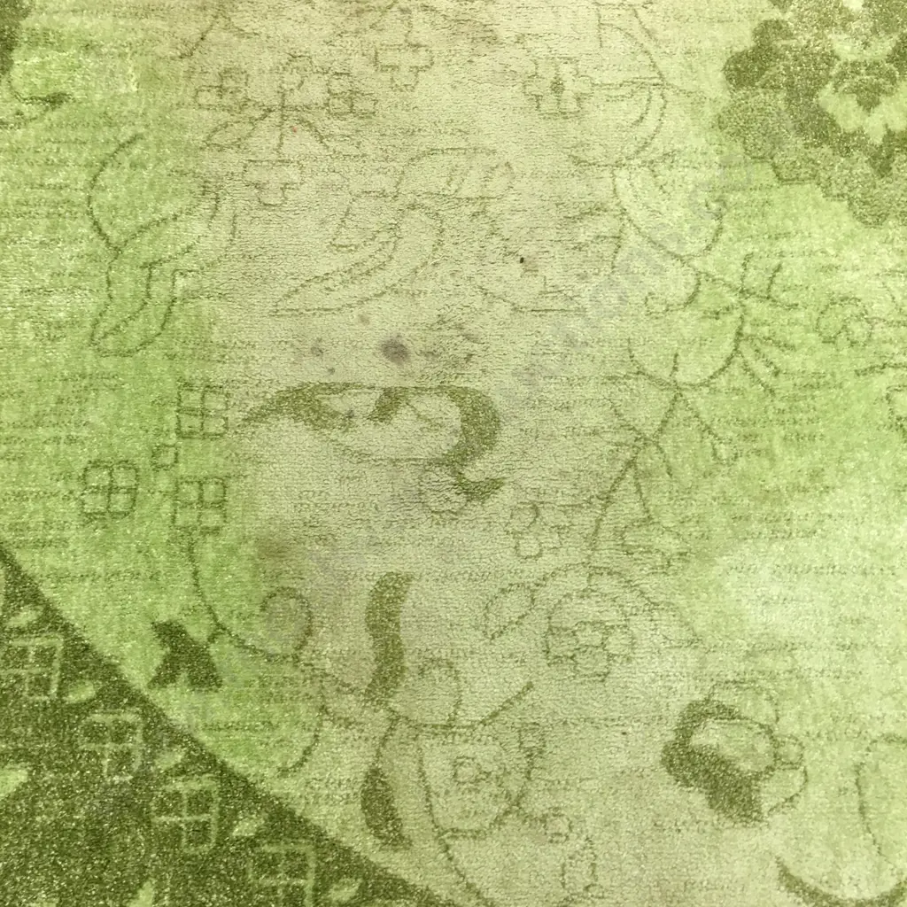 Retro Lime Green Round Floor Rug, Unique Loom Vista Collection, 3.64m Image 1++