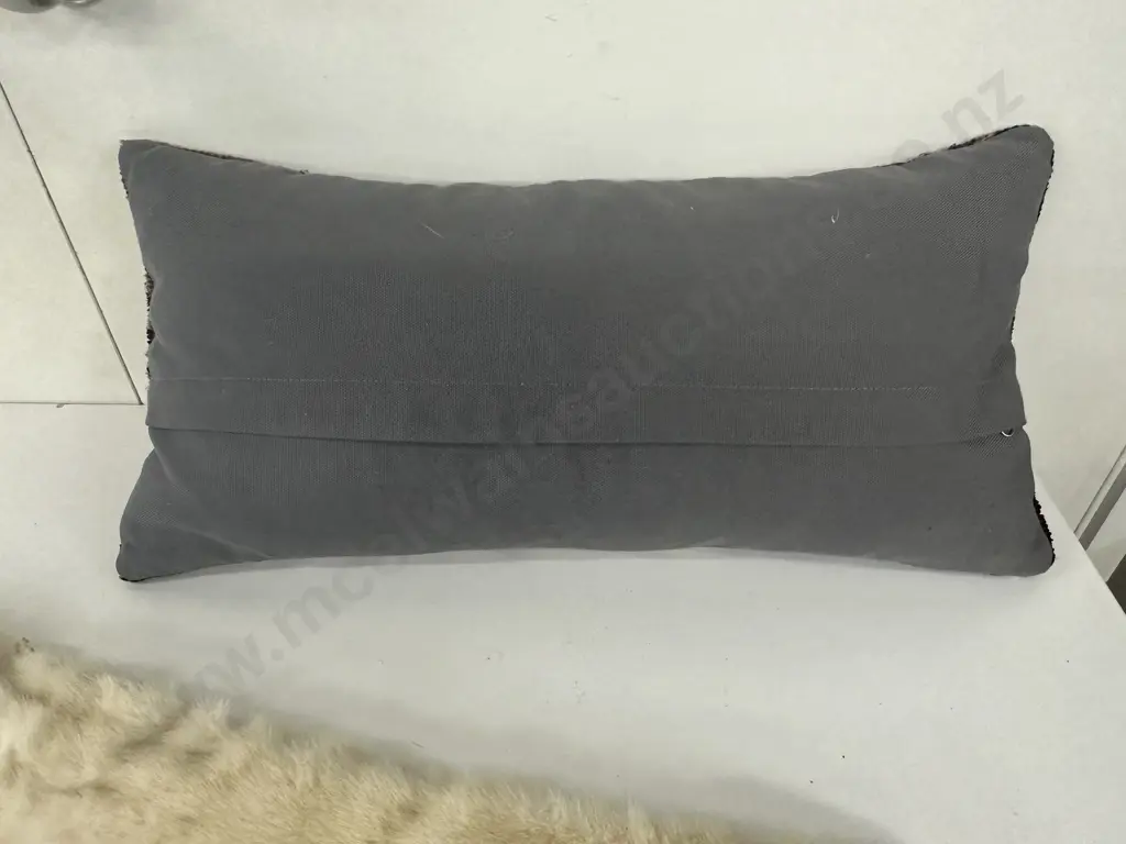 Vintage Morroccan Rectangular Cushion & Fur Stoles Image 1++