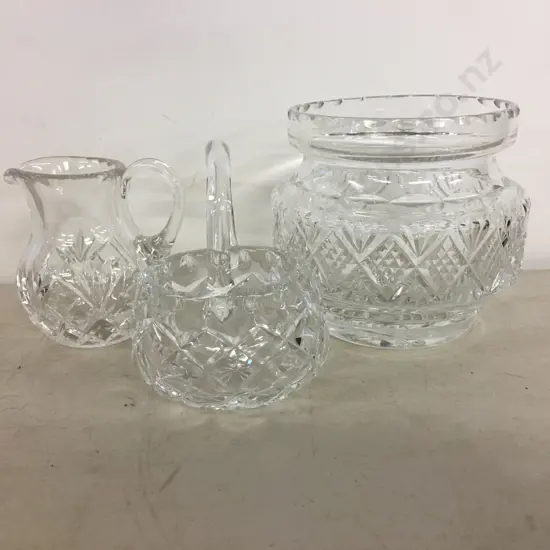 Vintage Crystal Items x 3