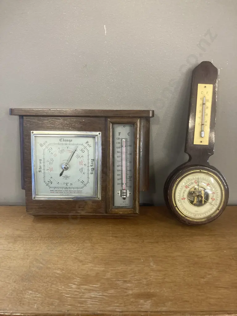 Vintage German Sundo & Shortland Smith England Wall Mount Barometers Image 1++