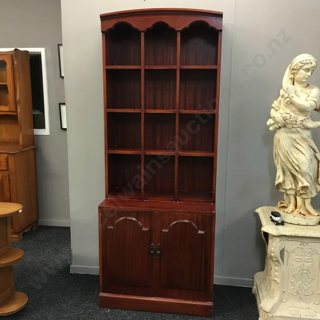 Wall Unit, 2 Door, 4 Tier Display, H192 W76 D39cm Image 1++