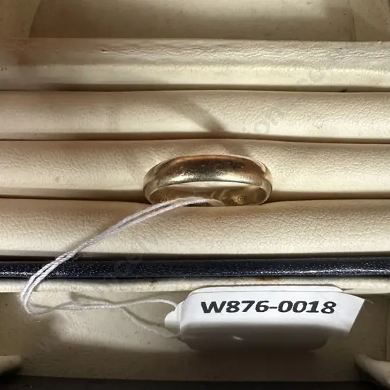 Mens Gold Wedding Band Stamped 375