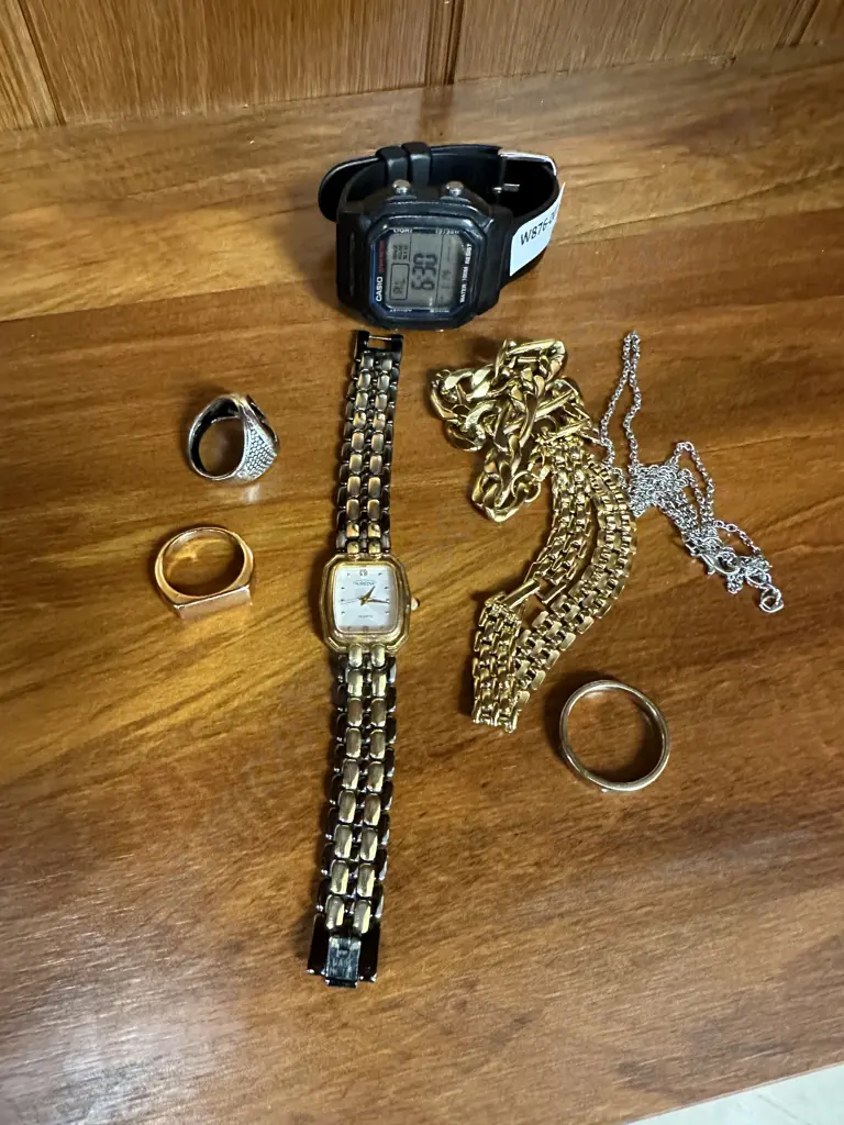Aureole Ladies Watch, Assorted Gold & Silver Coloured Jewellery& Black Casio Digital Watch Image 1++