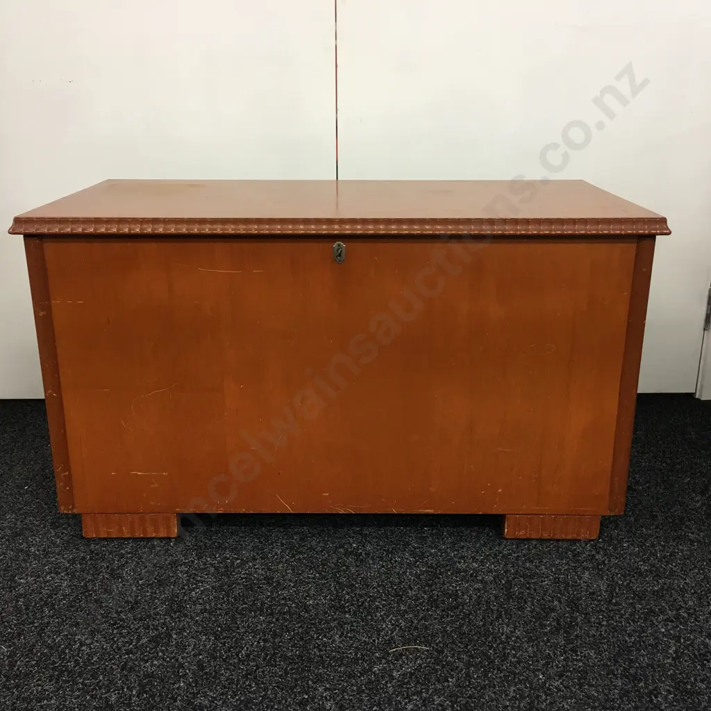 Art Deco Stained Pine Blanket Box H53,W92,D46cm. Image 1++